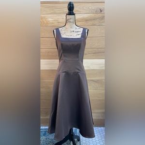 BCBG Paris Brown Satin Party Dress.  Size 8.